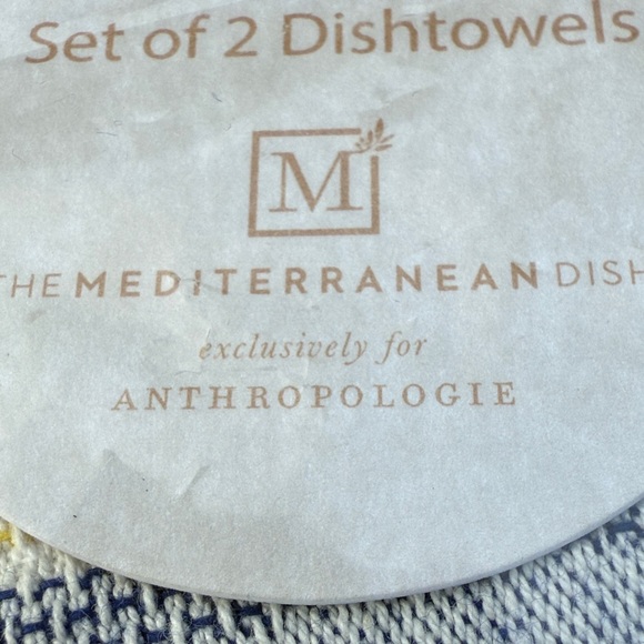 Anthropologie Mediterranean Blue and White Dish Towels - Picture 3 of 12
